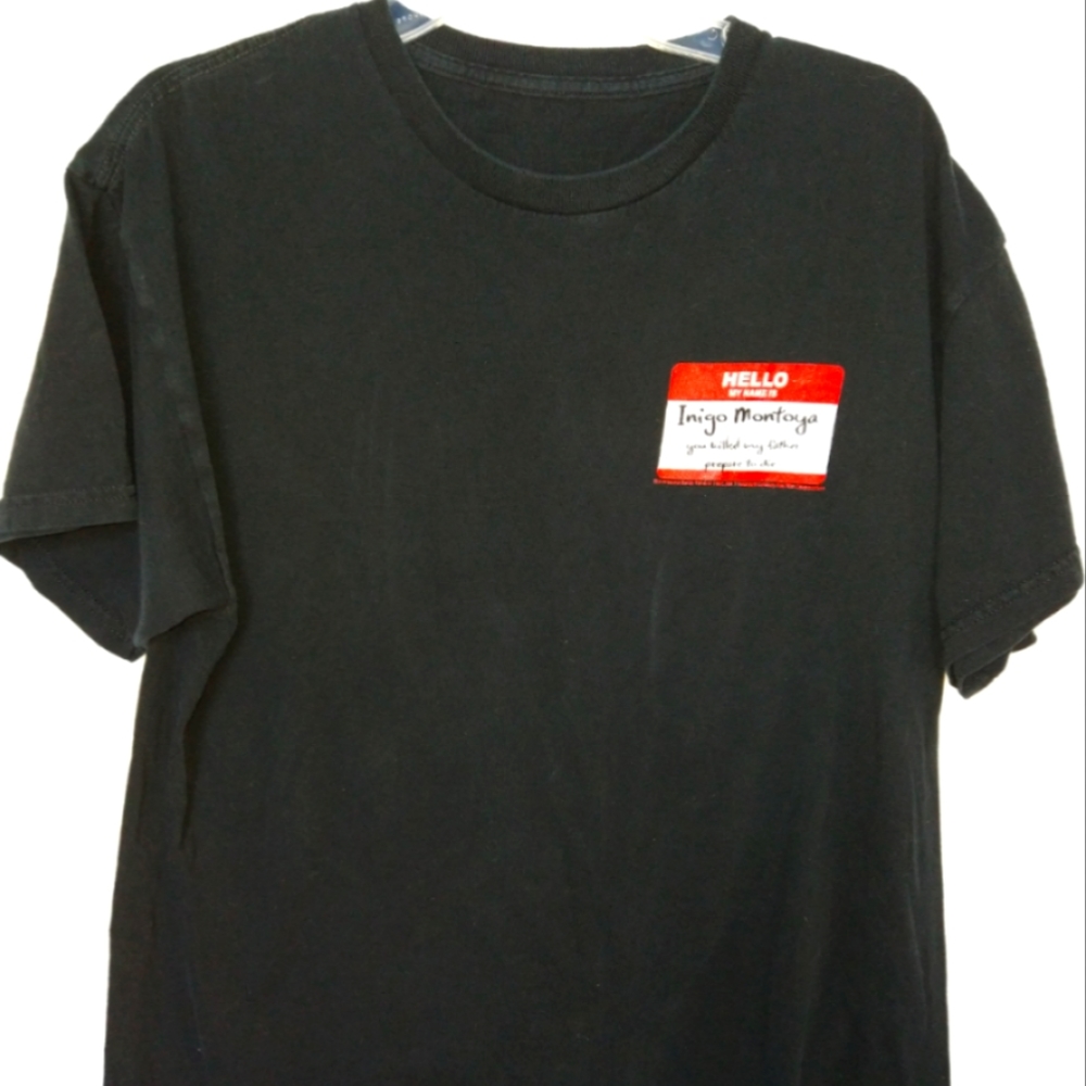Princess Bride Inigo Montoya Killed My Father Nametag Movie Promo T Shirt